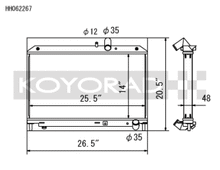 Koyo 09-11 Mazda RX-8 1.3L (MT) Radiator - view 2