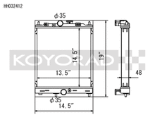 Koyo 03-07 Mitsubishi Evolution 7/8/9 Turbo (MT) Half-Size RACE Radiator - view 3