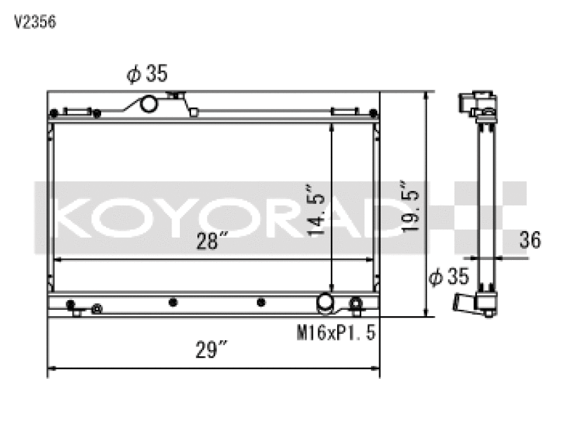 Koyo Aluminum Racing Radiator - 01-05 Lexus IS300 2JZ-GE (MT)