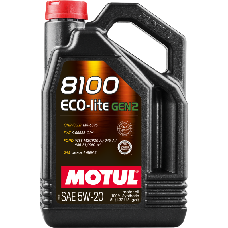 Motul 5L 8100 Eco-Lite Gen3 5W20 Full Synthetic Engine Oil