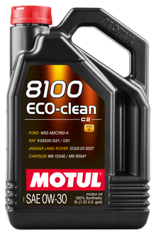 Motul 5L Synthetic Engine Oil 8100 0W30 4x5L ECO-CLEAN  ACEA C2 API SM ST.JLR 03.5007 - view 1