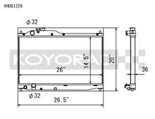 Koyo 00-09 Honda S2000 2.0/2.2L (MT) Radiator - view 2