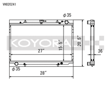 Koyo 90-96 Nissan 300ZX 3.0L Non Turbo MT Radiator - view 1