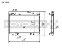 Koyo 84-87 Toyota Corolla RWD w/ 3SGE BEAMS 2.0L Engine Swap Manual Radiator - view 1