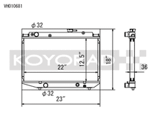 Koyo 84-87 Toyota Corolla RWD w/ 3SGE BEAMS 2.0L Engine Swap Manual Radiator - view 3
