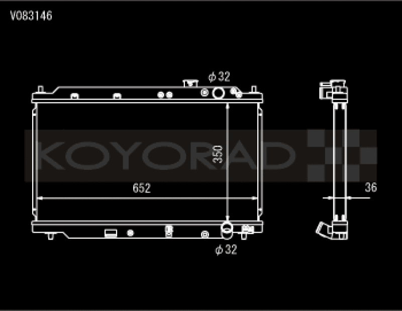 Koyo Aluminum Racing Radiator - 94-01 Acura Integra B18 (MT)