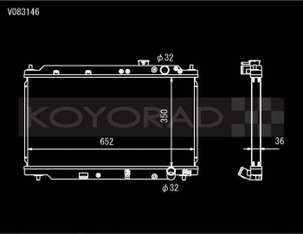 Koyo Aluminum Racing Radiator - 94-01 Acura Integra B18 (MT)