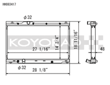 Koyo 2017 Honda Civic Type-R Radiator - view 1