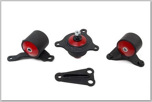 Innovative Mounts 02-05 Honda Civic K-Series Black Steel Mounts 75A (Not K24 Trans)