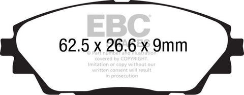 EBC 14+ Mazda 3 2.0 (Japan Build) Yellowstuff Front Brake Pads