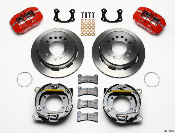 Wilwood Dynapro Low-Profile 11.00in P-Brake Kit - Red New Big Ford 2.50in Offset