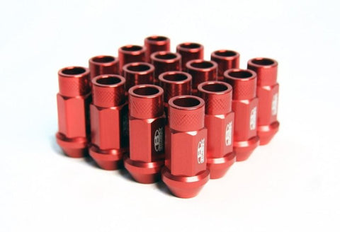 BLOX Racing Street Series Forged Lug Nuts Red 12 x 1.5mm - Set of 16 (New Design)