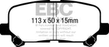 EBC 07-13 Acura MDX 3.7 Greenstuff Rear Brake Pads (For 12.6in. Rotors)
