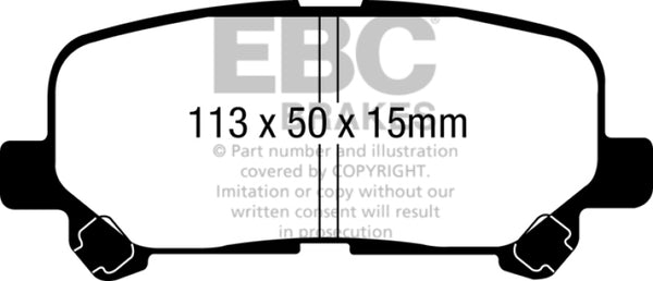 EBC 07-13 Acura MDX 3.7 Yellowstuff Rear Brake Pads