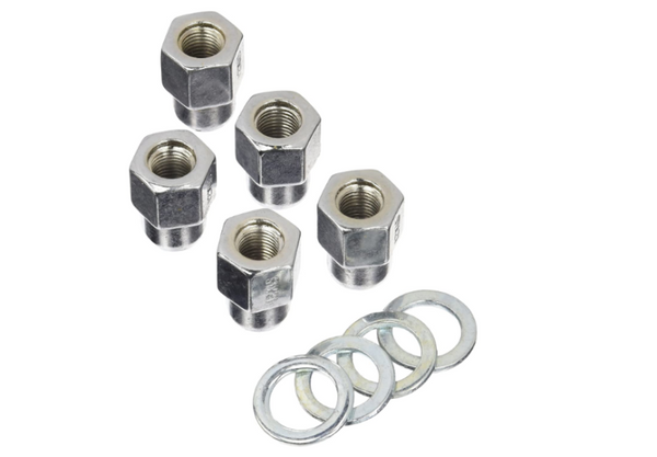Weld Open End Lug Nuts w/Centered Washers 1/2in. RH - 5pk.