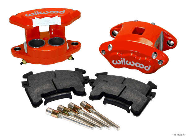 Wilwood D154 Front Caliper Kit - Red 1.62 / 1.62in Piston 1.04in Rotor