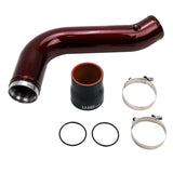 Wehrli 17-19 Chevrolet 6.6L L5P Duramax Passenger Side 3.5in Intercooler Pipe - WCFab Red