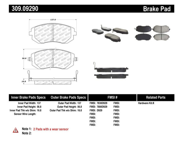 StopTech Performance 03-05 WRX/ 08 WRX Front Brake Pads