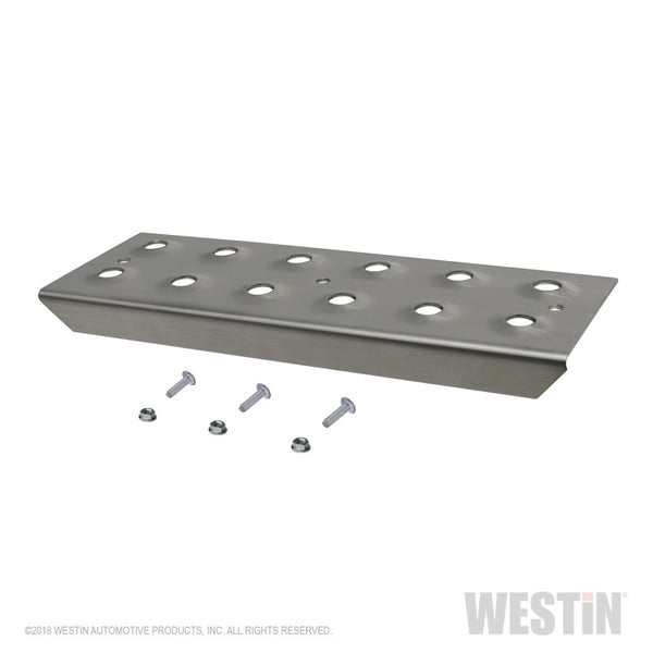 Westin 11in Step Plate w/screws (Set of 2)- Stainless Steel