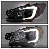 Spyder Subaru WRX 2006-2007 Projector Headlights - Halogen Only - Black PRO-YD-SWRX06-LBDRL-BK