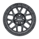 Weld Off-Road W104 17X9.0 Cinch 5X114.3 5X127 ET-12 BS4.50 Satin Black Gloss Black 78.1
