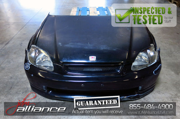 JDM 96-98 Honda Civic EK9 EK4 SiR Type R Front Nose Cut Bumper Headlights Fender