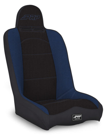 PRP Daily Driver High Back Suspension Seat (Two Neck Slots) - Black / Blue