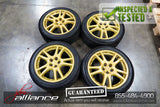 JDM Subaru Impreza WRX STi V7 5x100 17" Gold Wheels Rims - JDM Alliance LLC