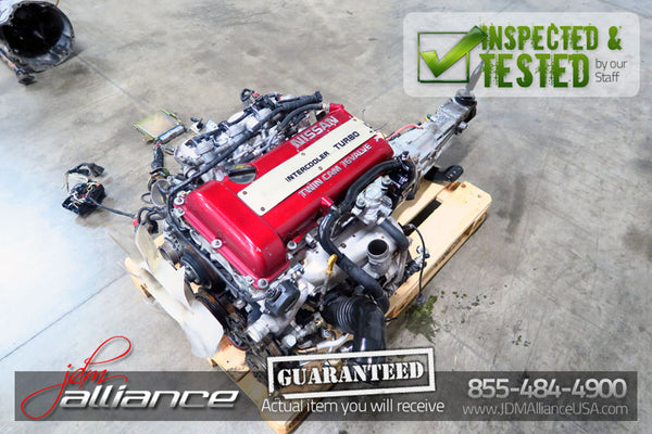 JDM Nissan Silvia SR20DET S13 2.0L DOHC Turbo Engine Red Top 5 Spd Trans ECU - JDM Alliance LLC