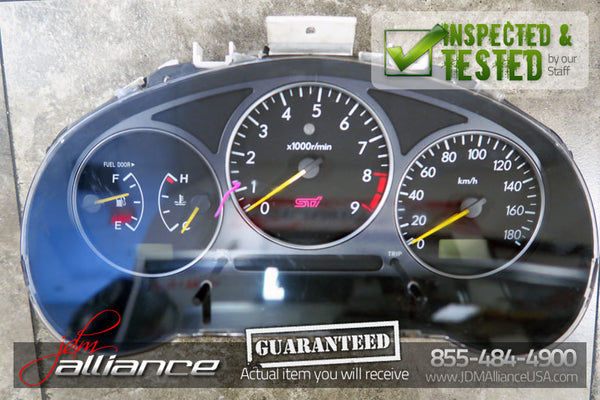 JDM Subaru Impreza WRX STi Version 7 Non-DCCD 6 Speed Gauge Cluster Speedometer - JDM Alliance LLC