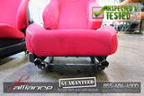 JDM 02-05 Honda Civic Type R EP3 OEM Red Recaro Seats K20A - JDM Alliance LLC