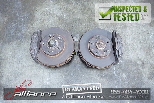 JDM 90-96 Nissan 300ZX Z32 Front 4pot Brakes Rotors Hubs Calipers Spindles