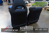 JDM 02-03 Subaru Impreza WRX STi V7 OEM Front & Rear Blue Suede Seats / Rails - JDM Alliance LLC