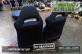 JDM 02-03 Subaru Impreza WRX STi V7 OEM Front & Rear Blue Suede Seats / Rails - JDM Alliance LLC