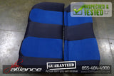 JDM 02-03 Subaru Impreza WRX STi V7 OEM Front & Rear Blue Suede Seats / Rails - JDM Alliance LLC