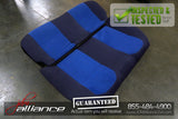 JDM 02-03 Subaru Impreza WRX STi V7 OEM Front & Rear Blue Suede Seats / Rails - JDM Alliance LLC