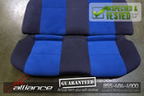 JDM 02-03 Subaru Impreza WRX STi V7 OEM Front & Rear Blue Suede Seats / Rails - JDM Alliance LLC