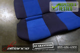 JDM 02-03 Subaru Impreza WRX STi V7 OEM Front & Rear Blue Suede Seats / Rails - JDM Alliance LLC