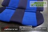 JDM 02-03 Subaru Impreza WRX STi V7 OEM Front & Rear Blue Suede Seats / Rails - JDM Alliance LLC