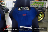 JDM 02-03 Subaru Impreza WRX STi V7 OEM Front & Rear Blue Suede Seats / Rails - JDM Alliance LLC