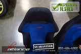 JDM 02-03 Subaru Impreza WRX STi V7 OEM Front & Rear Blue Suede Seats / Rails - JDM Alliance LLC