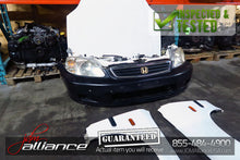 JDM 99-00 Honda Civic EK3 Front Nose Cut Bumper Headlights EK9 EK4 SiR - view 3